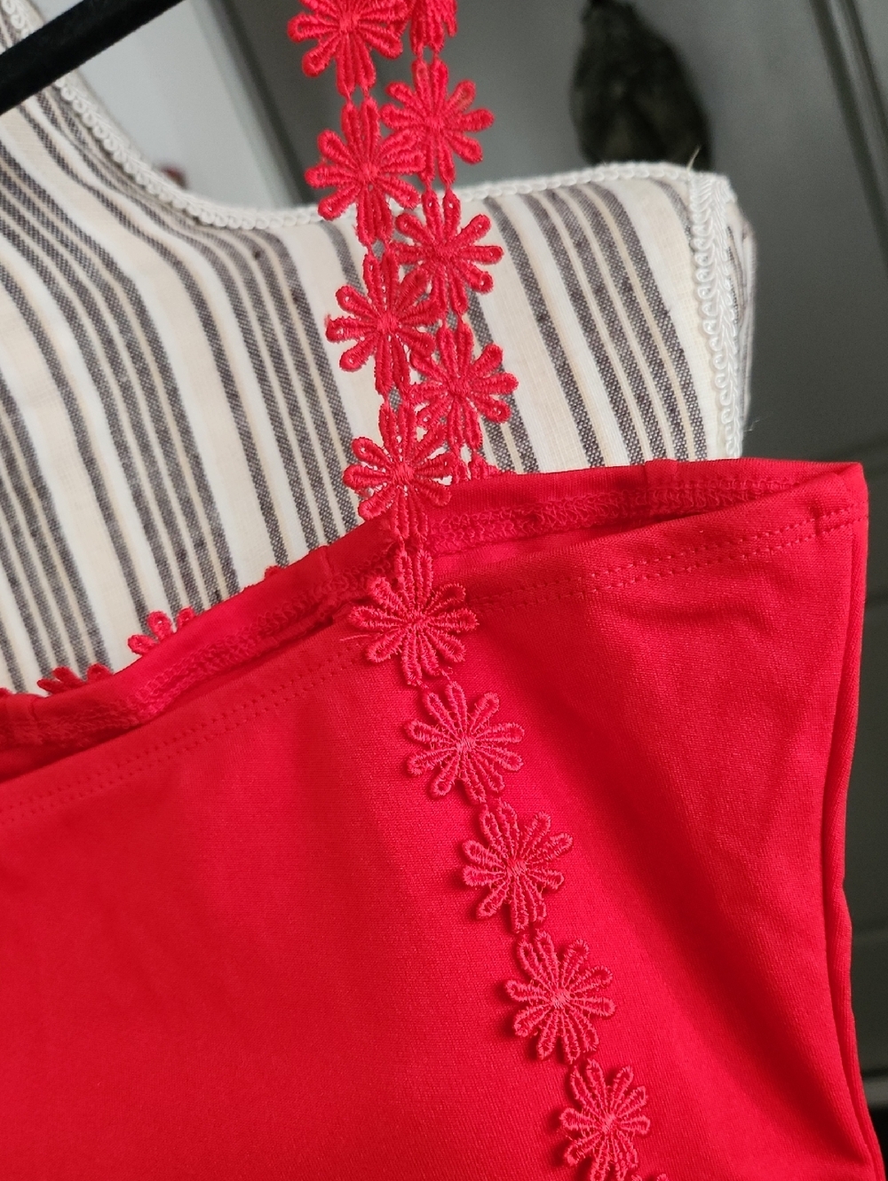 Commense Red Floral Strap Mini Dress - Picture 5 of 10